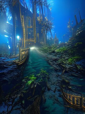 An Underwater Path - Ai Generated Artwork - Nightcafe Creator