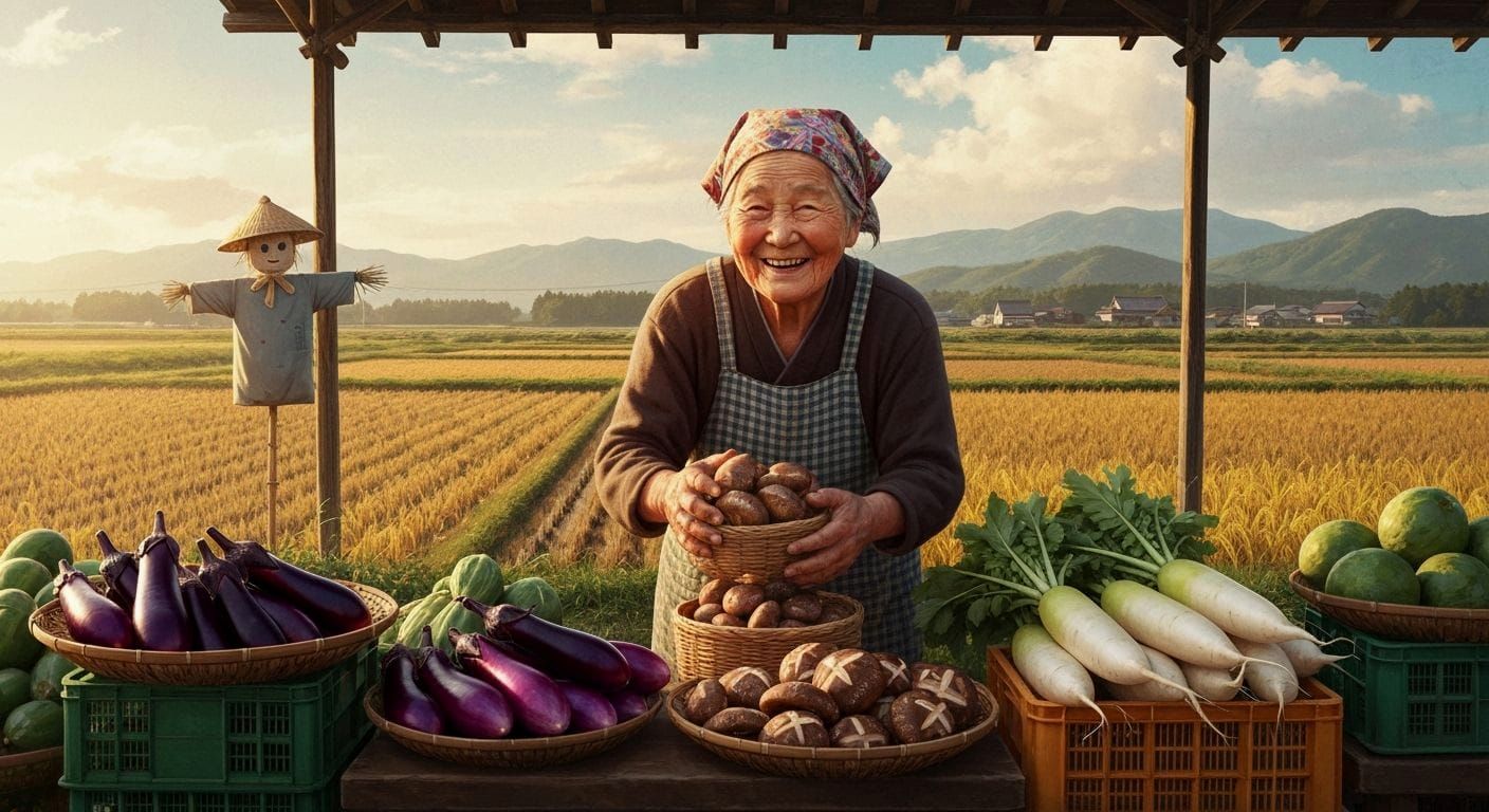 A picturesque Japanese Country Farmstand  by @yokaiguni