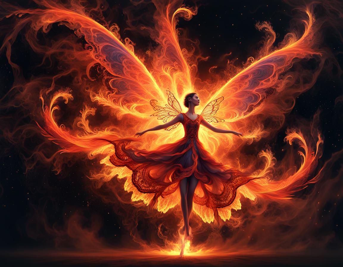 Fire fairy  by @Solea