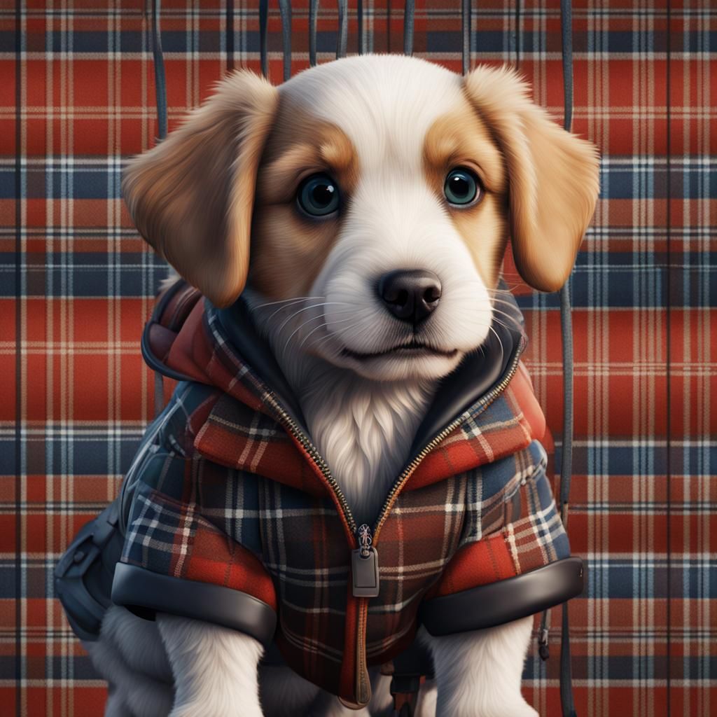 Puppy Plaid  by @Wave