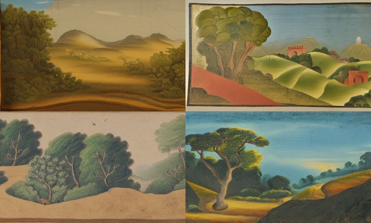 Landscape in the style of Bengal School of Art