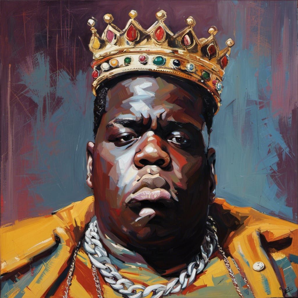 notorious Big with crown on his head - AI Generated Artwork - NightCafe ...