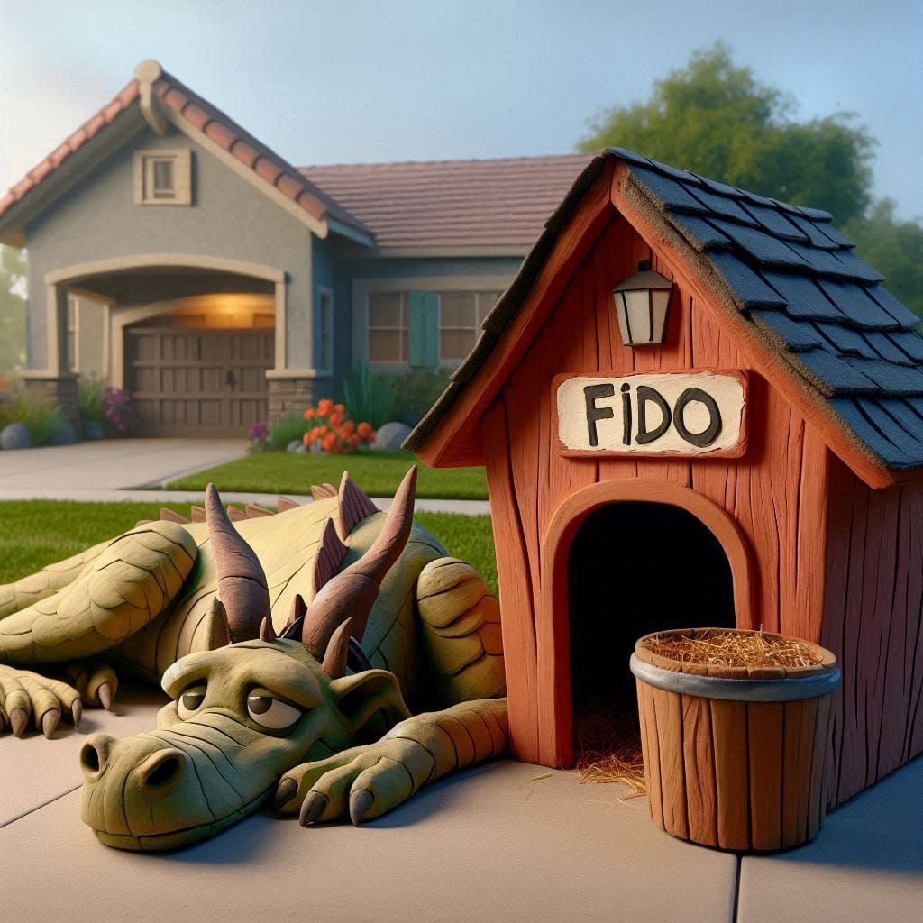 Mum says Fido is an outdoor pet.