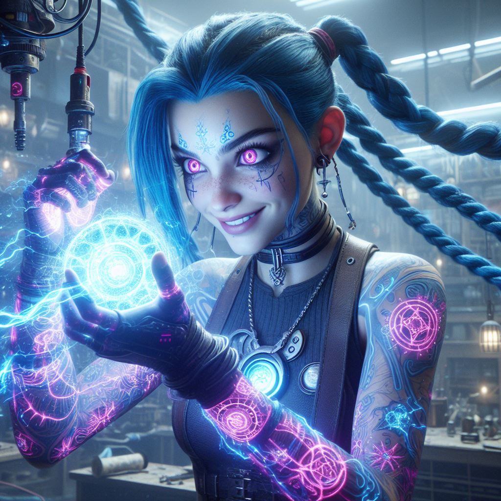 Jinx experimenting with Magitechnology