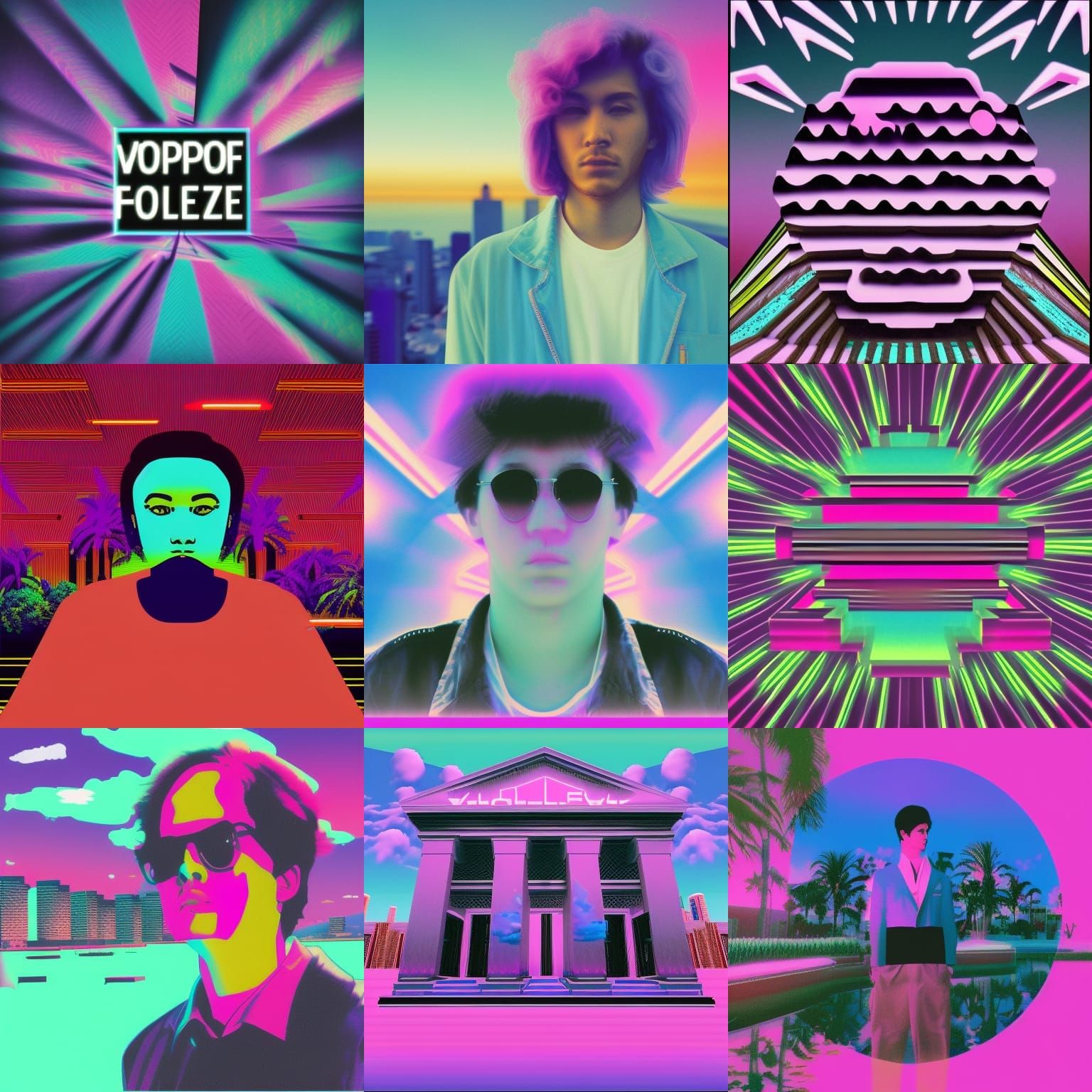 vaporwave album cover