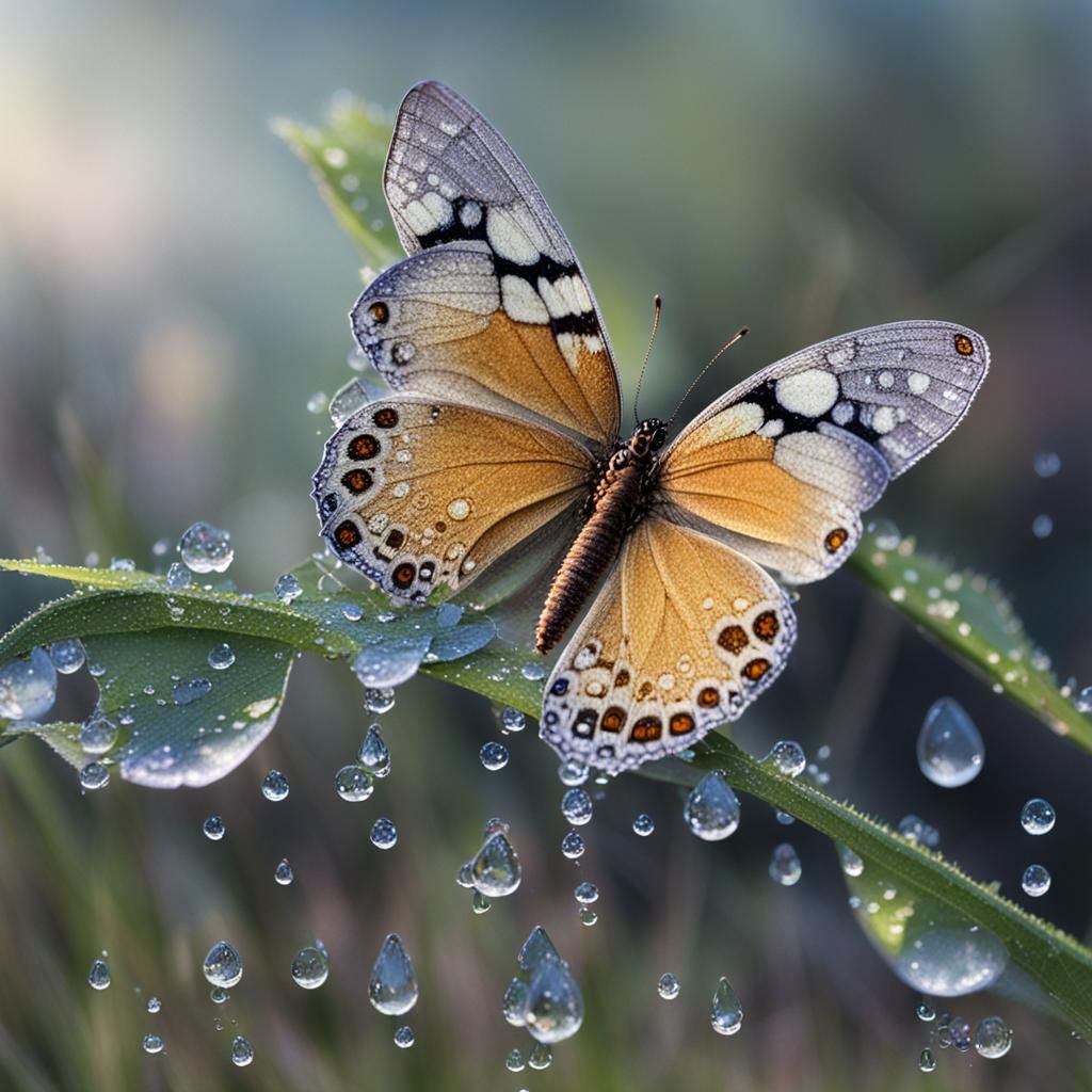 Dew drops and broken butterflies