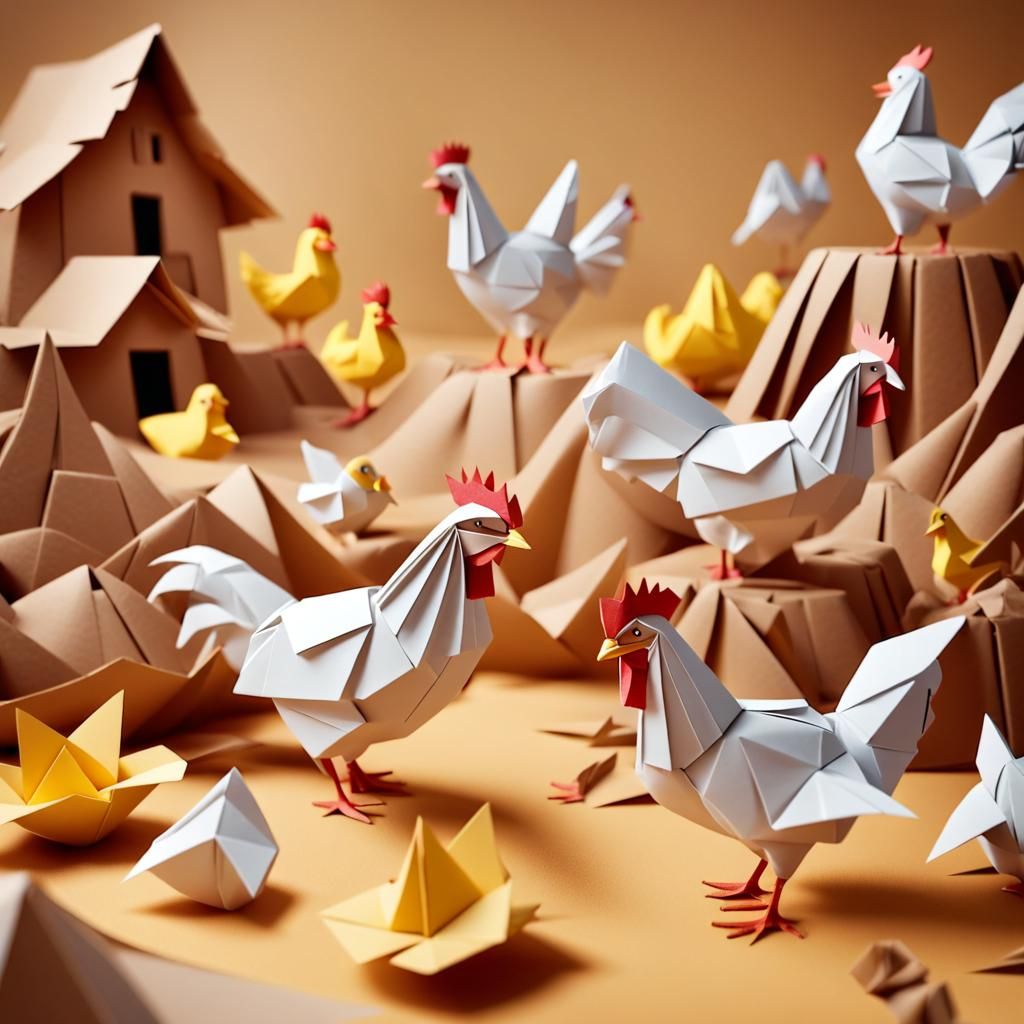 Ducks vs chickens war in a dessert