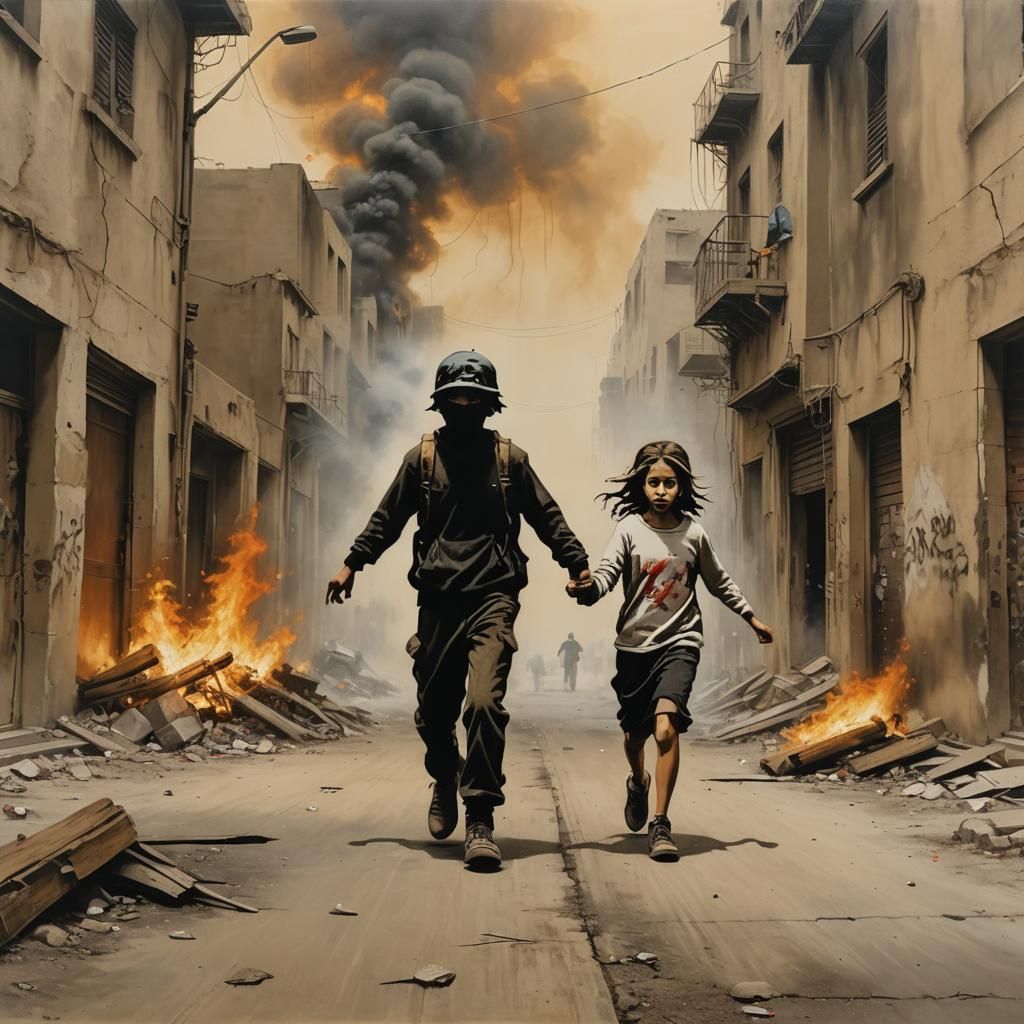 Fleeing the war zone