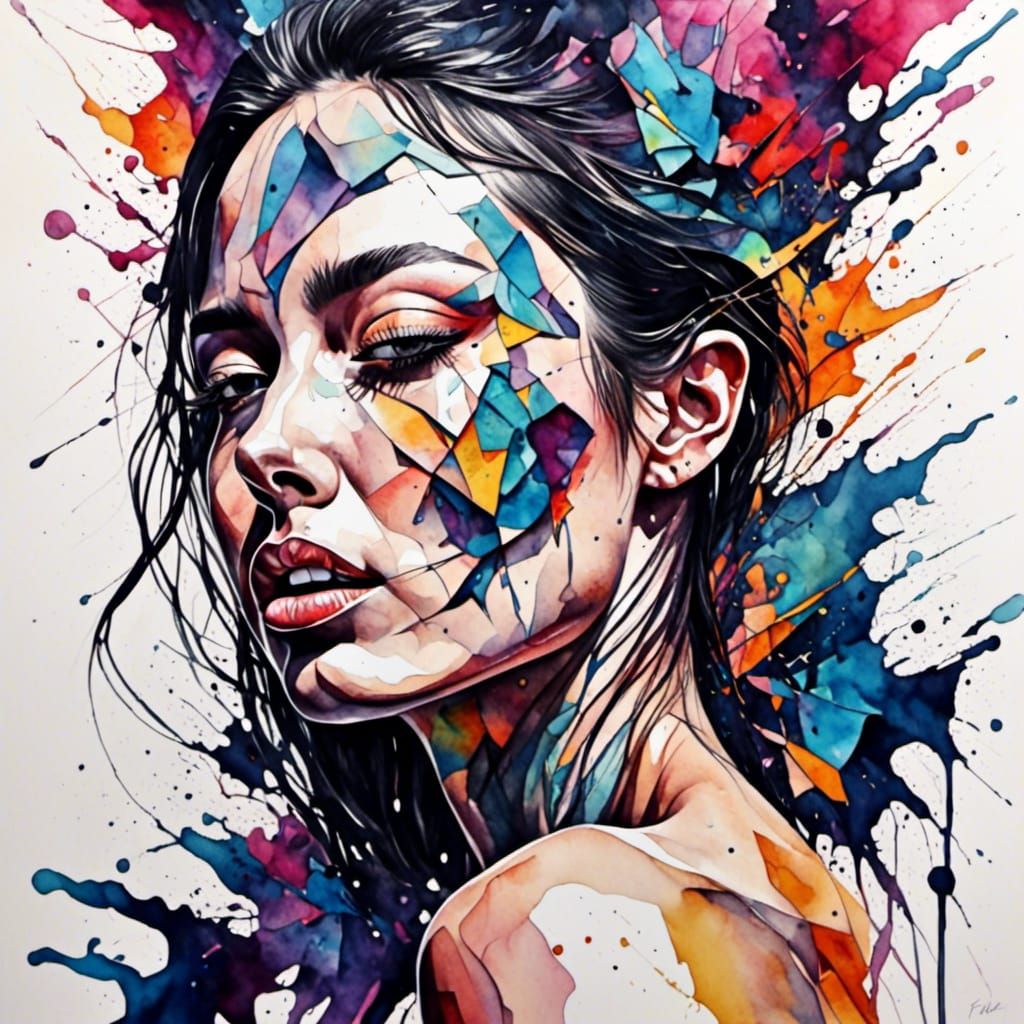 <lora:Cubist Abstractions:1.0> Sensual woman 