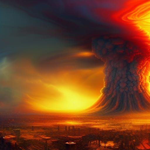 nuclear explosion of color