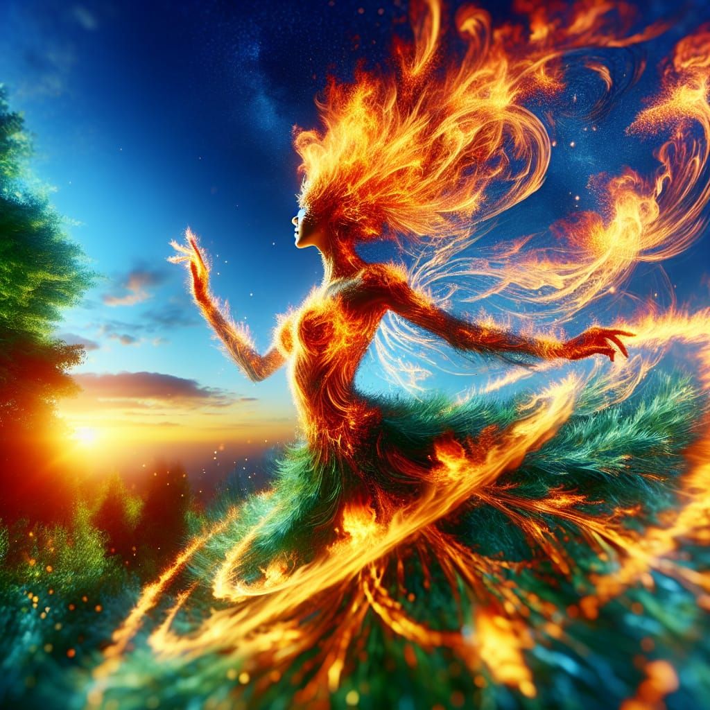 Mother Nature Dressed to Burn  by @jeanne