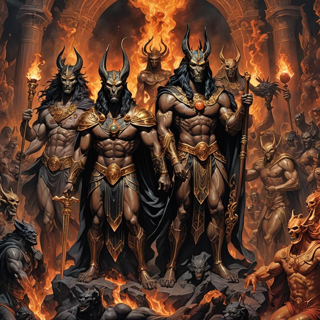 All The Underworld Gods Hades and Pluto and Lucifer and Anub...