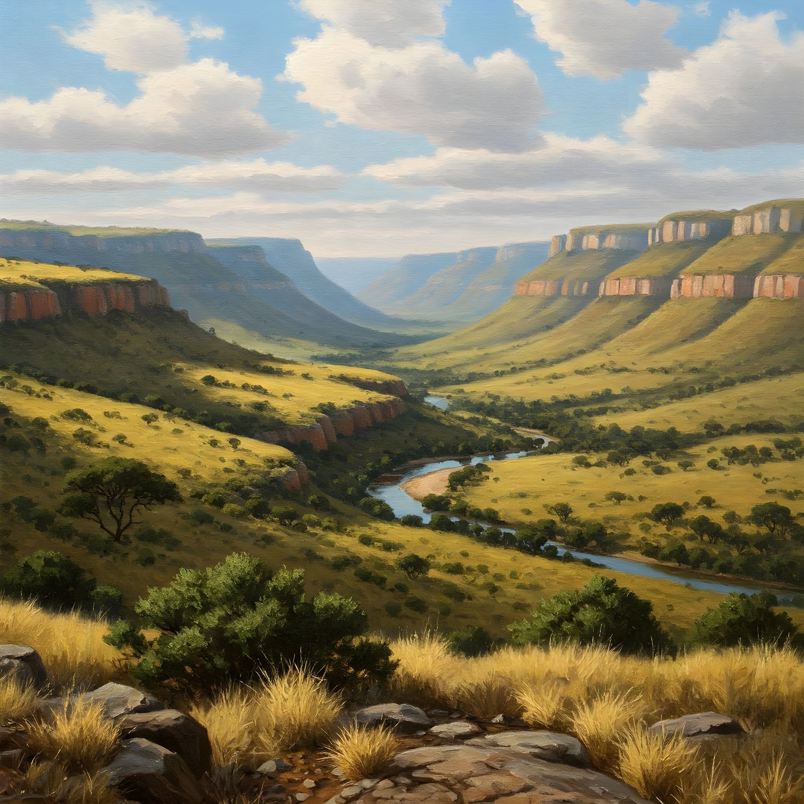 Magaliesberg in the style of Thomas Baines