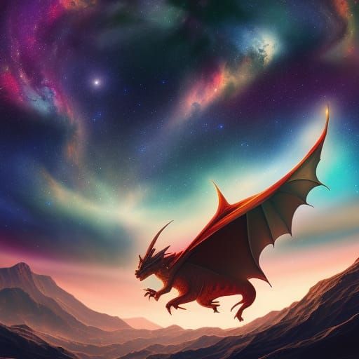 Dragon in the universe milkyway color corrected deep color 64 ...