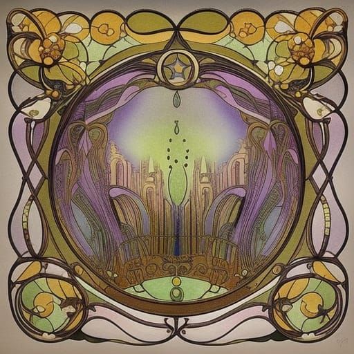 Cosmic bubbles. art nouveau rococo architecture