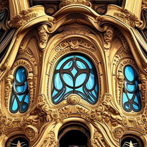 Cosmic bubbles. art nouveau rococo architecture