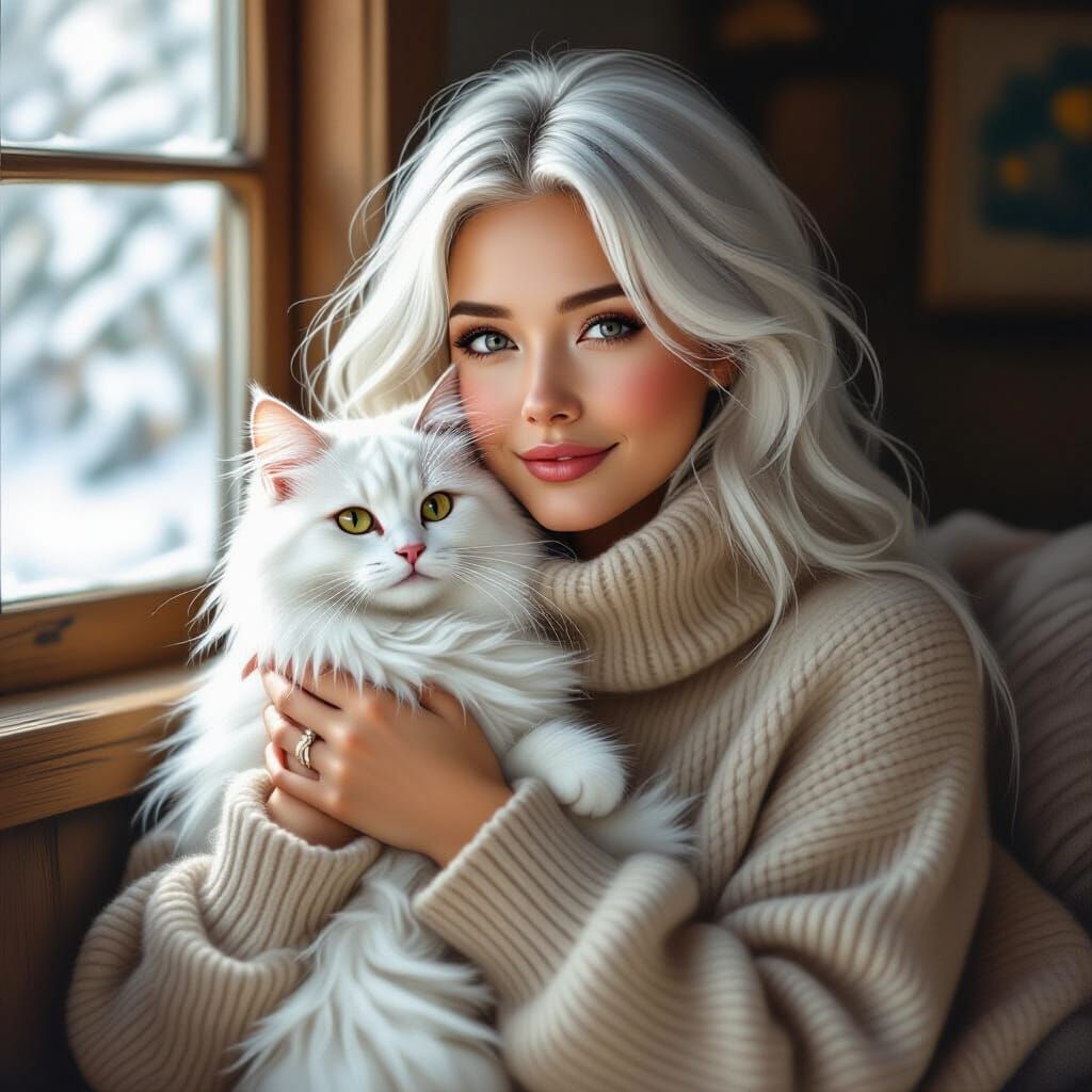 Lindsay and her cat, Zuri.   by @Pamma