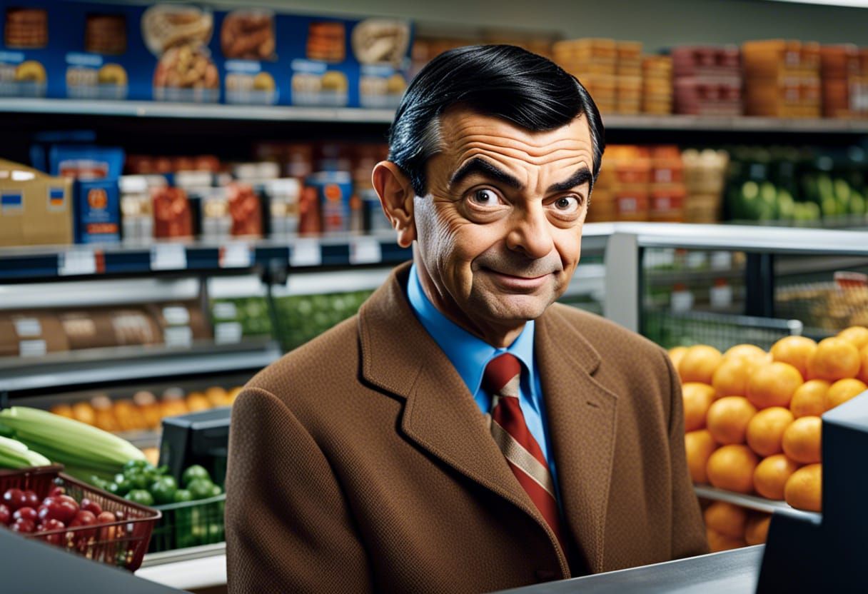 Mr. Bean works as cashier at ALDI  by @Alexy Galexy