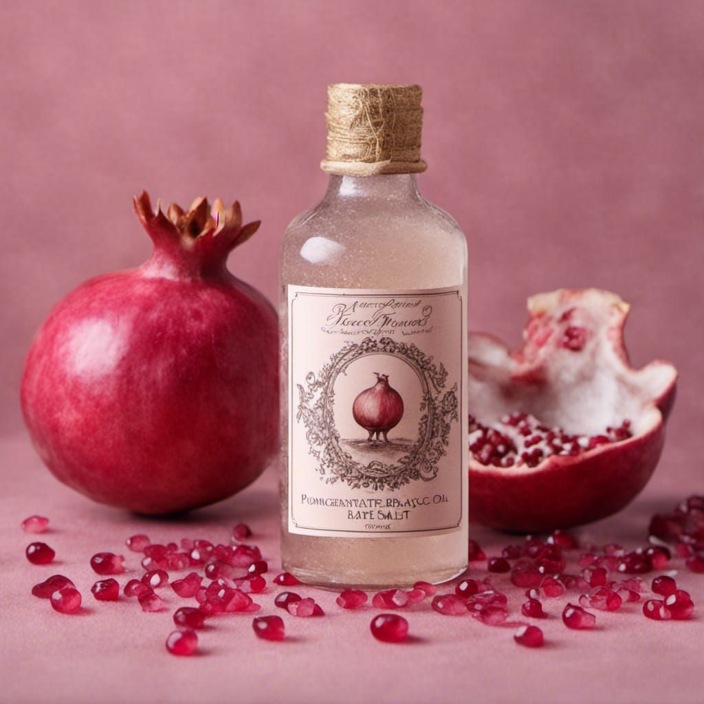 pomegranate bath salt, bath oil rococo style