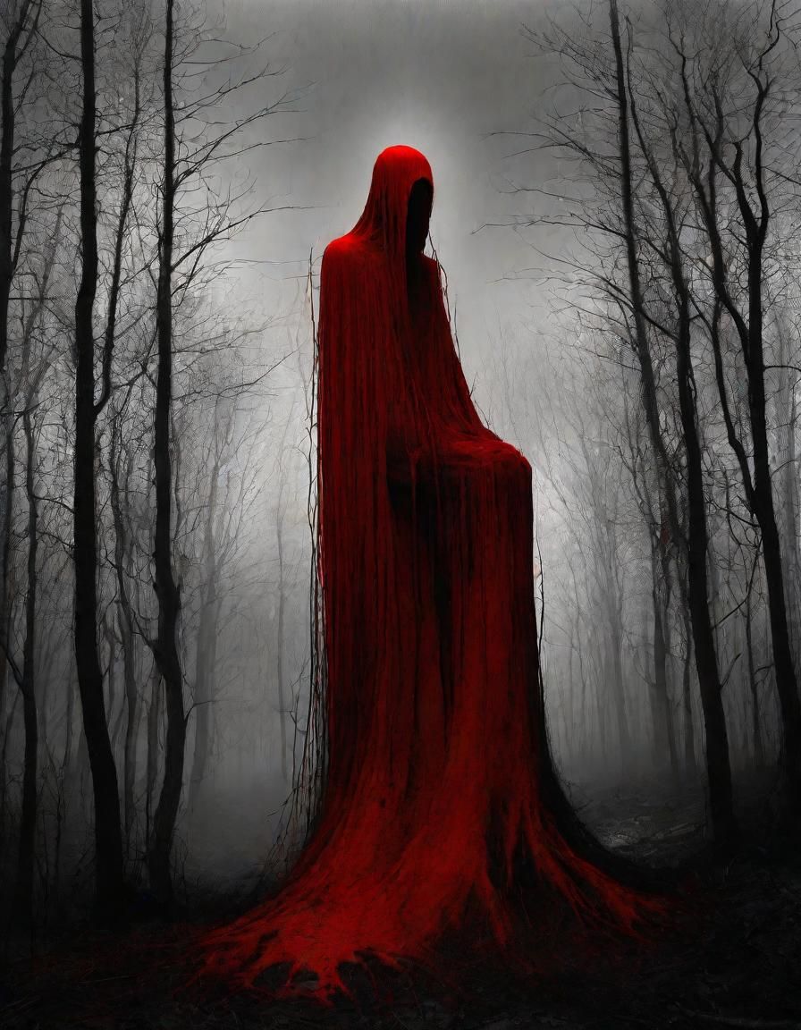 Gloomy Black Metal Landscape with Smirking Forest in Hyperde...