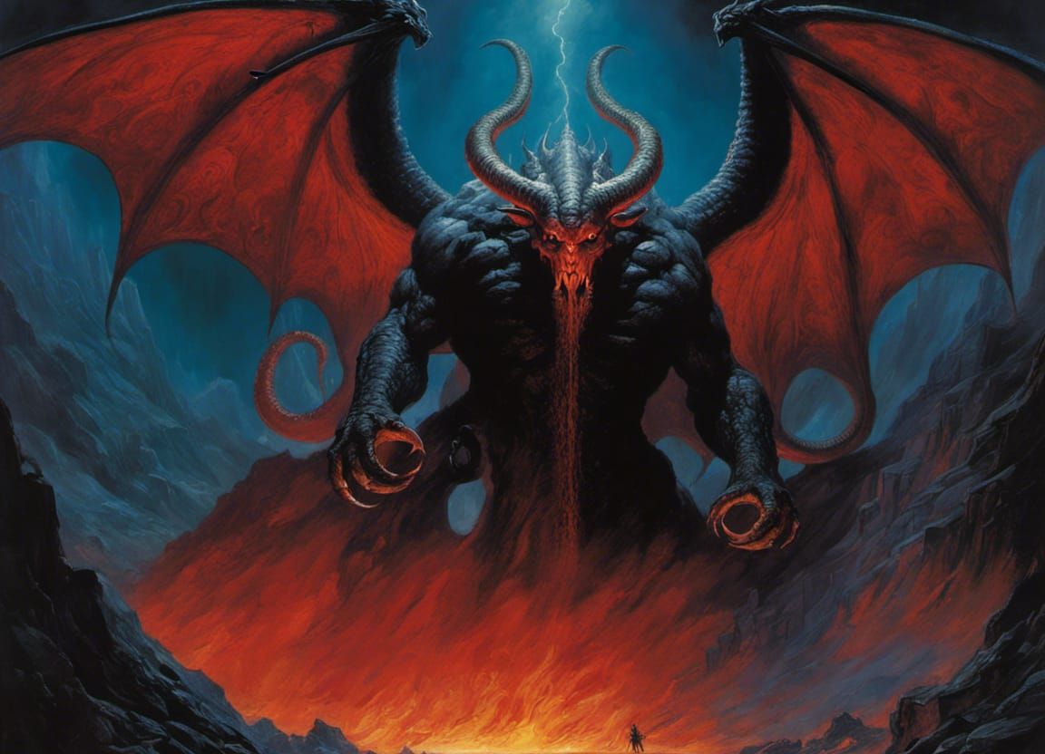 Balrog Satan from tolkien Silmarillion, by Richard Michael Gorman ...