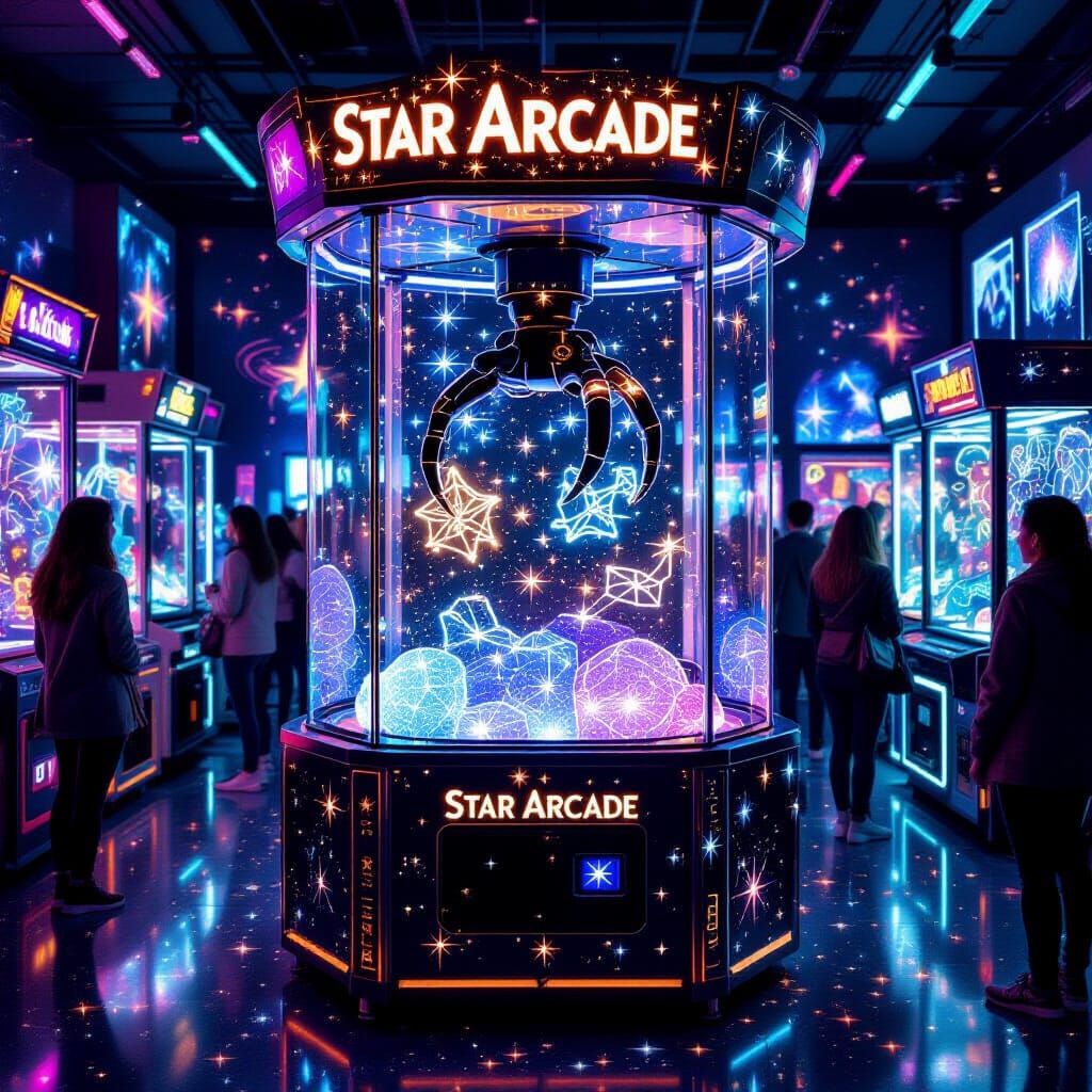 "Star Arcade" Constellation Claw Machine  by @Staircase Flash