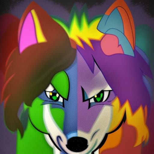 My little pony wolf has complementary colors