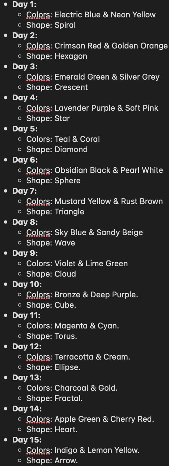 30d Challenge - Colors and shapes