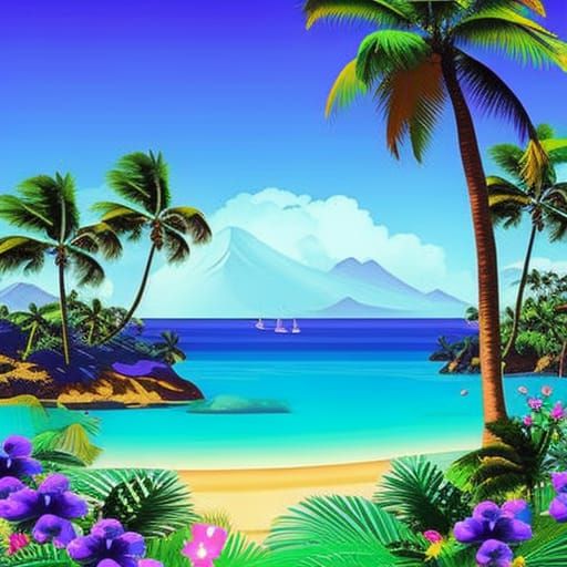 Magical tropical island 