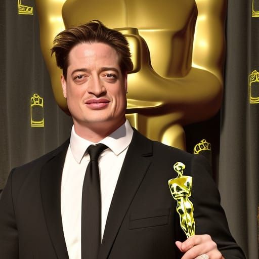 Brendan Fraser gets "Oscar" AI Generated Artwork NightCafe Creator