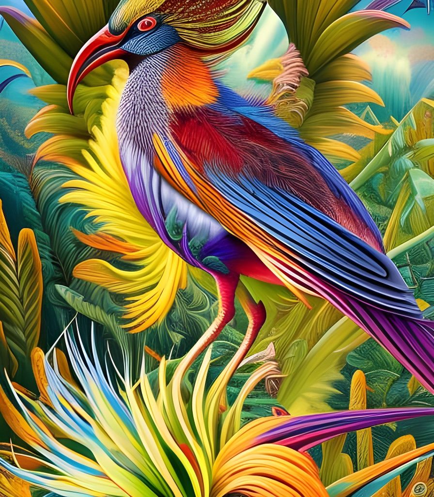 bird of paradise - AI Generated Artwork - NightCafe Creator