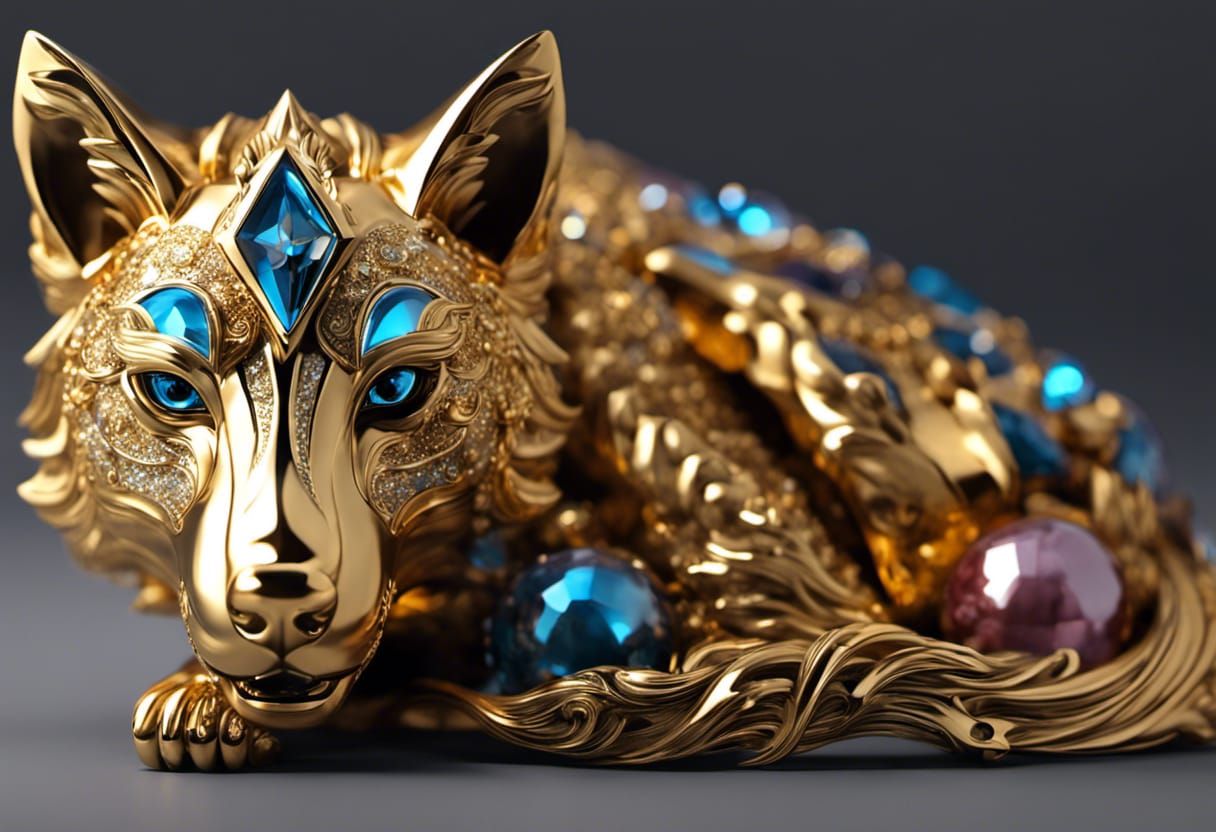 Wolf statue