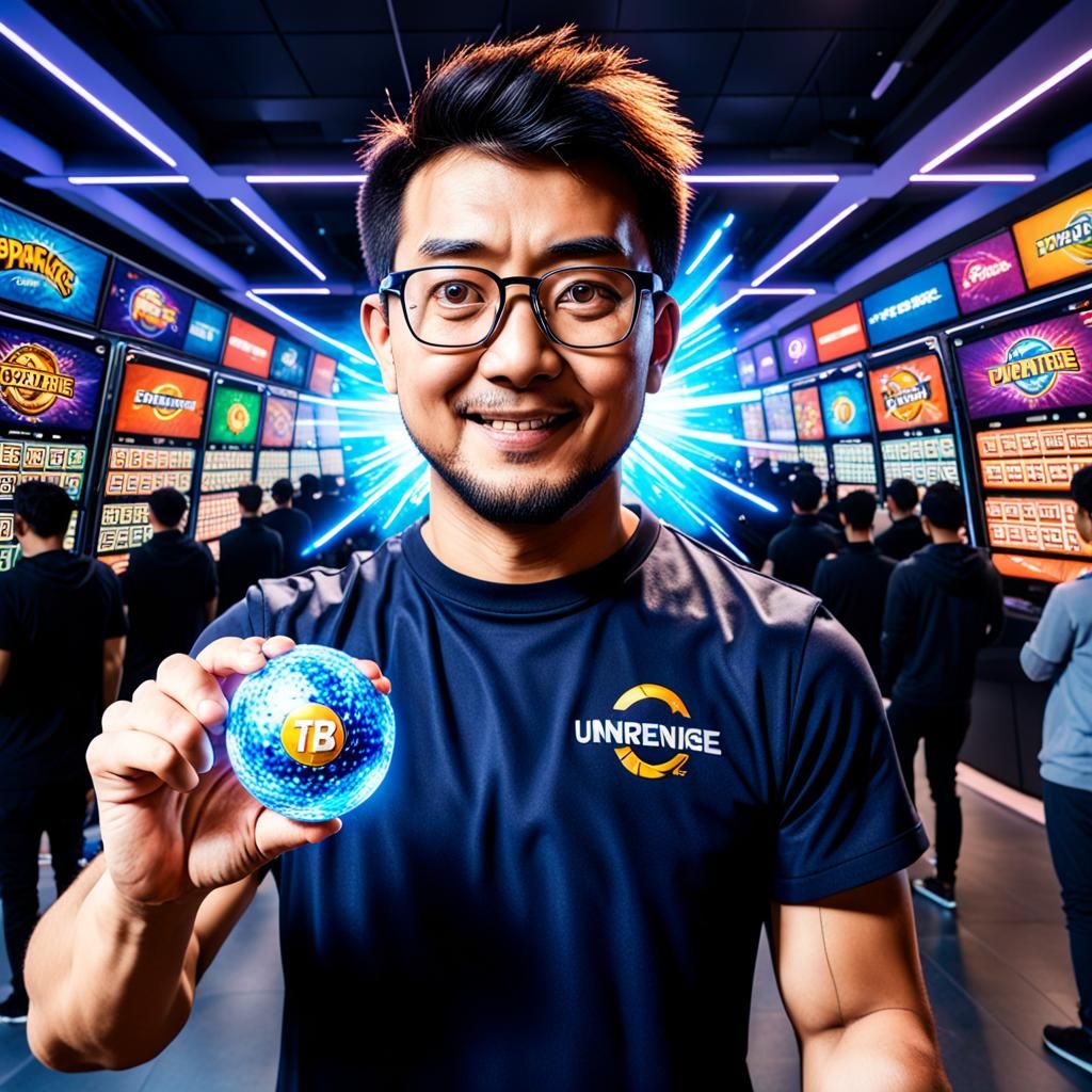 Holding up winning lottery check for millions power ball sparkle in