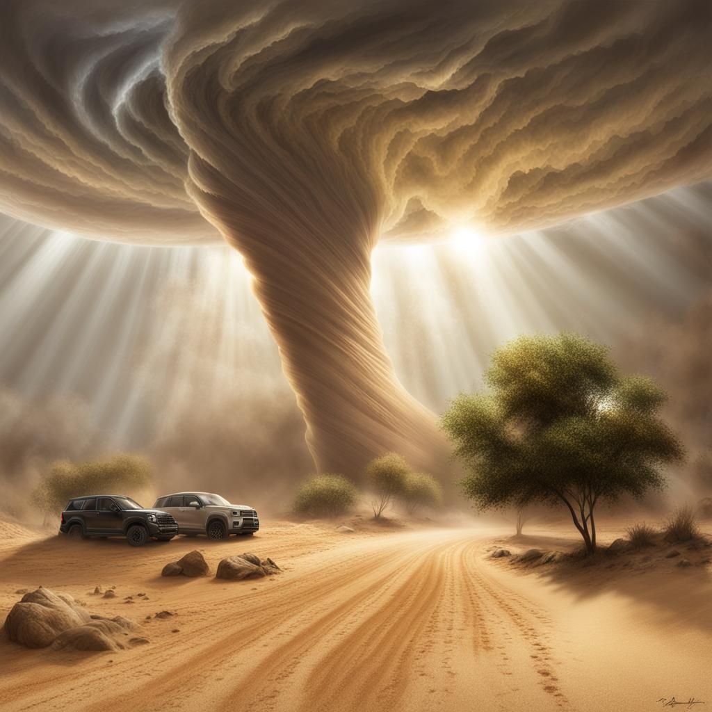 Sand tornado - AI Generated Artwork - NightCafe Creator