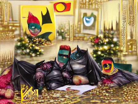 Batman and Robin's annual Christmas card