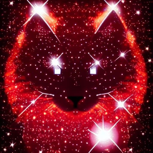 Shiny Sparkly Glimmer Crystal Cat