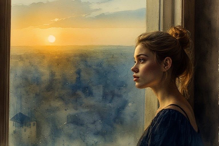 "Thoughtful & Not so well"  by @Delsy Selena