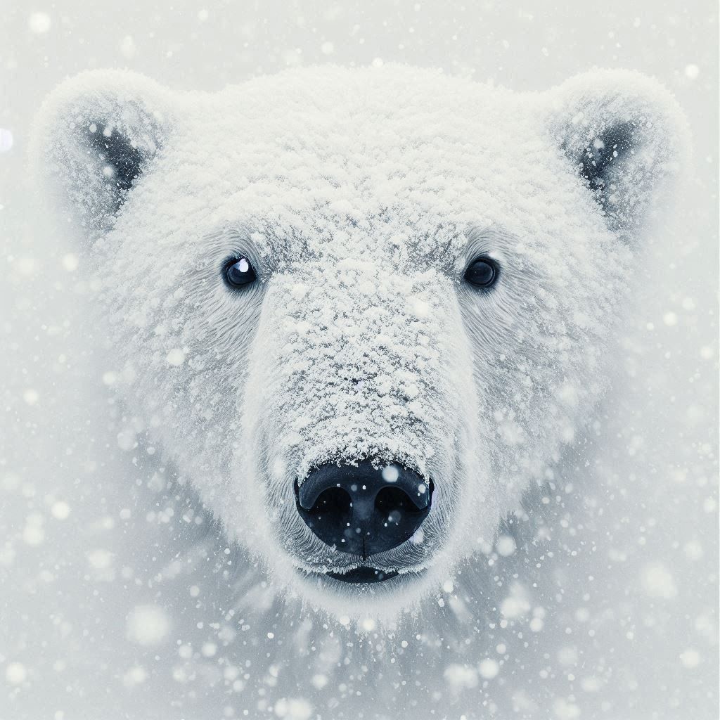Curious Snowy Visitor
