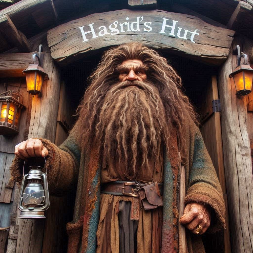 Hagrid played by The Dutch Giant