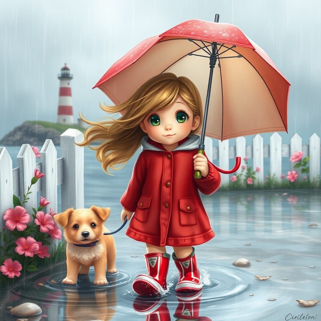 beautiful little girl with beautiful eyes and hair that blow...