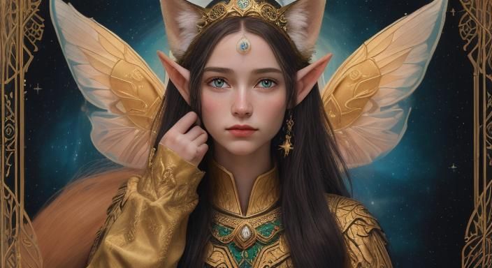 Create 🌟 hyperrealistic Octane render 🖼️ of a 👸 female el...