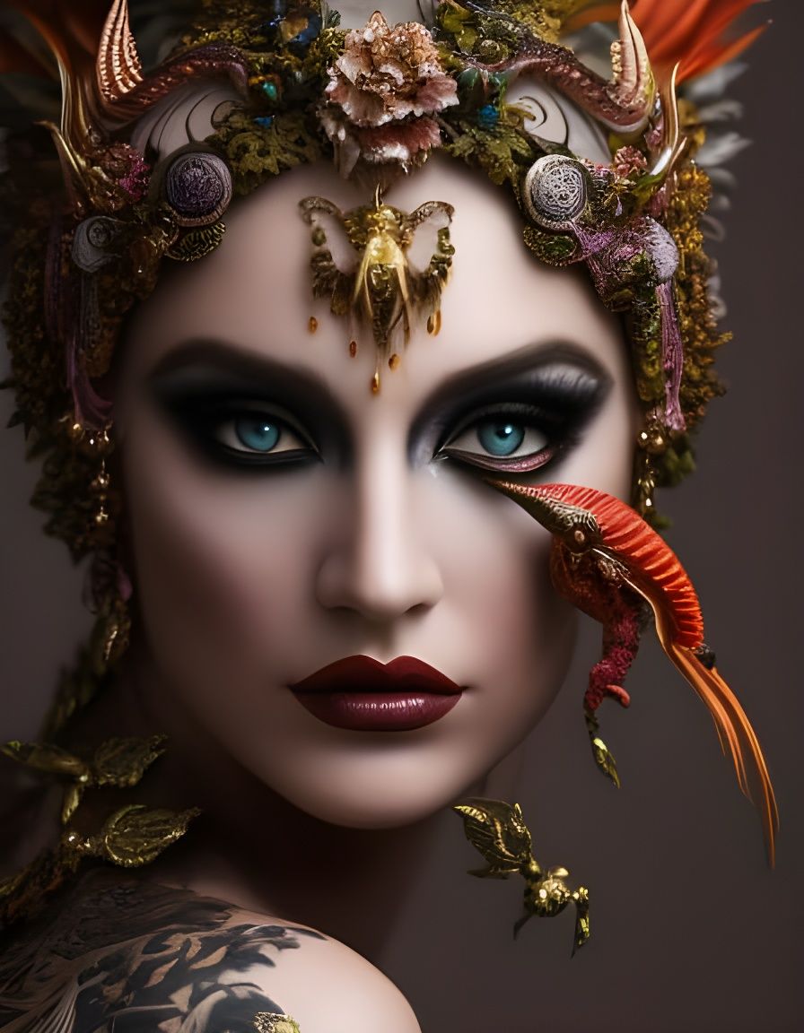 Ornate Headdress AI Generated Artwork NightCafe Creator