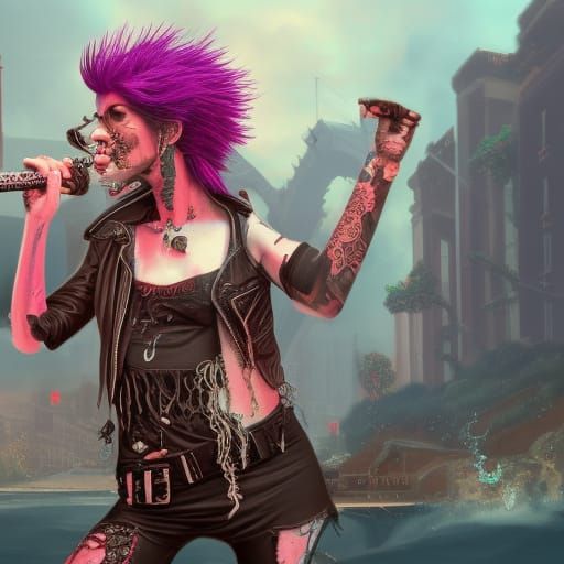 1980's punk rocker