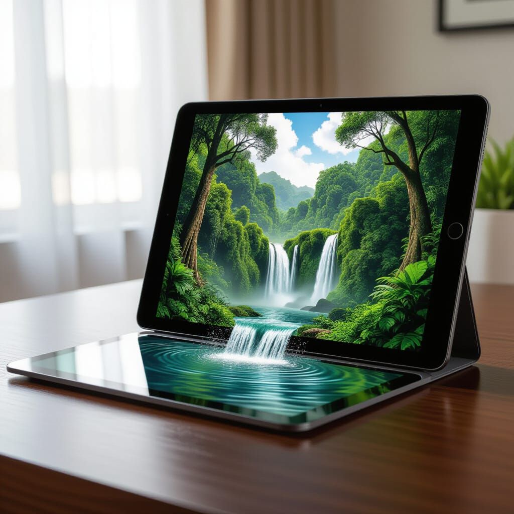 Surreal Tablet Becomes Lush Jungle Oasis