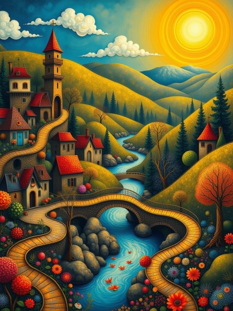 Vibrant Whimsy Scape