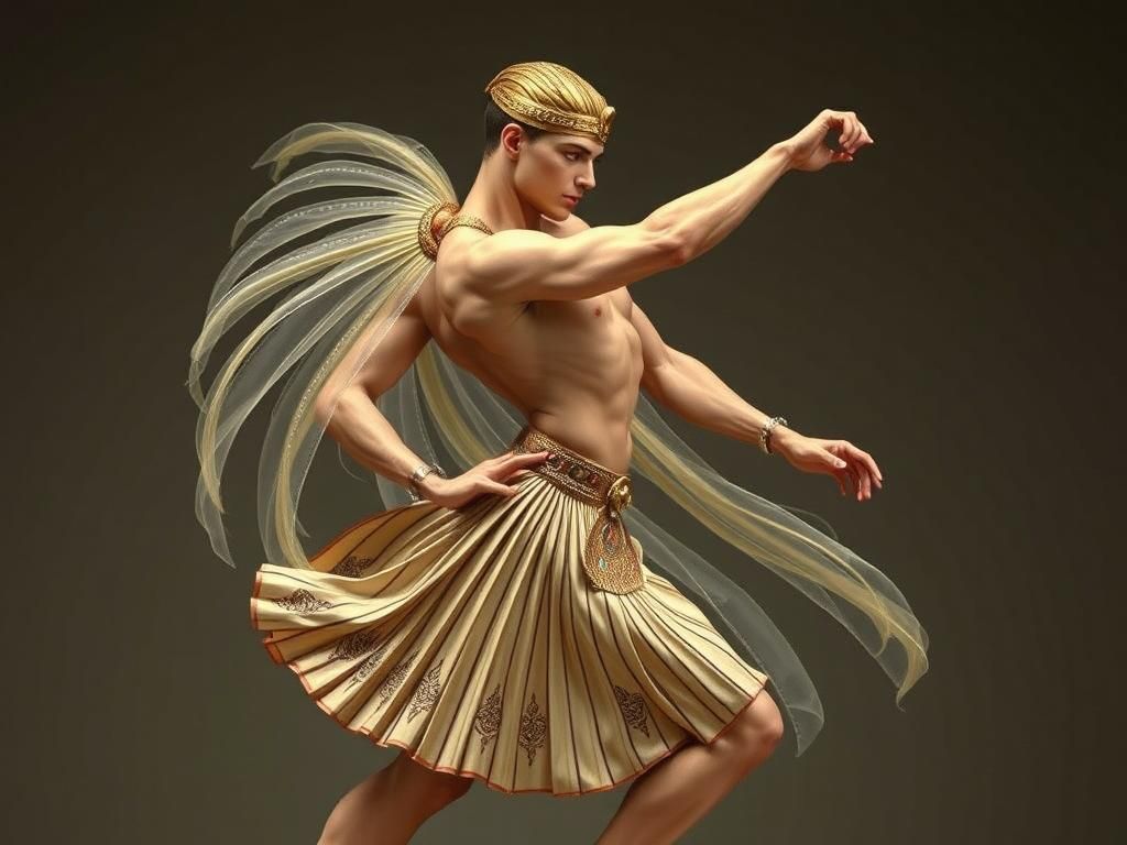 Alluring, Slim, Toned, Broad Shouldered, Athletic, Agile, Feminine, Androgynous, Beautifully Handsome, Ancient Egyptian Wild Male Dancer bod...
