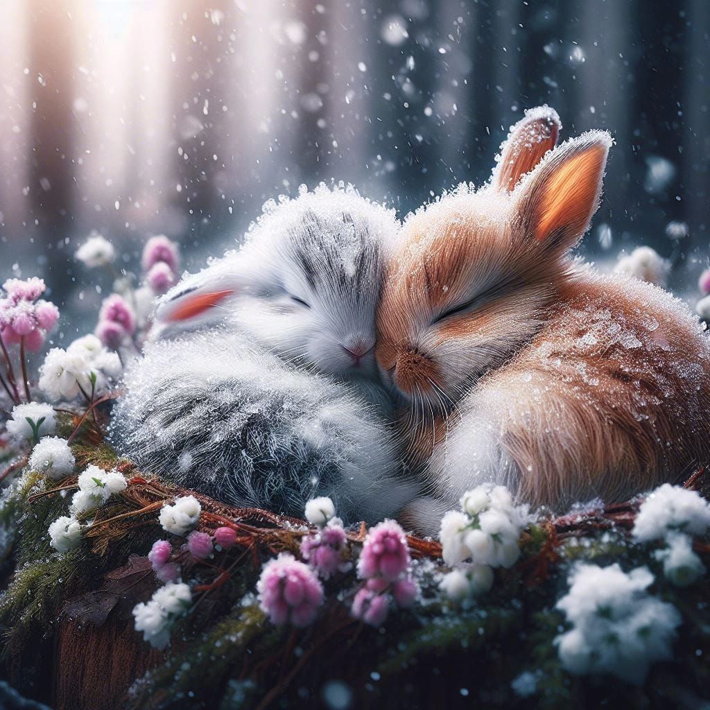 Snuggly Bunnies  by @Rosie