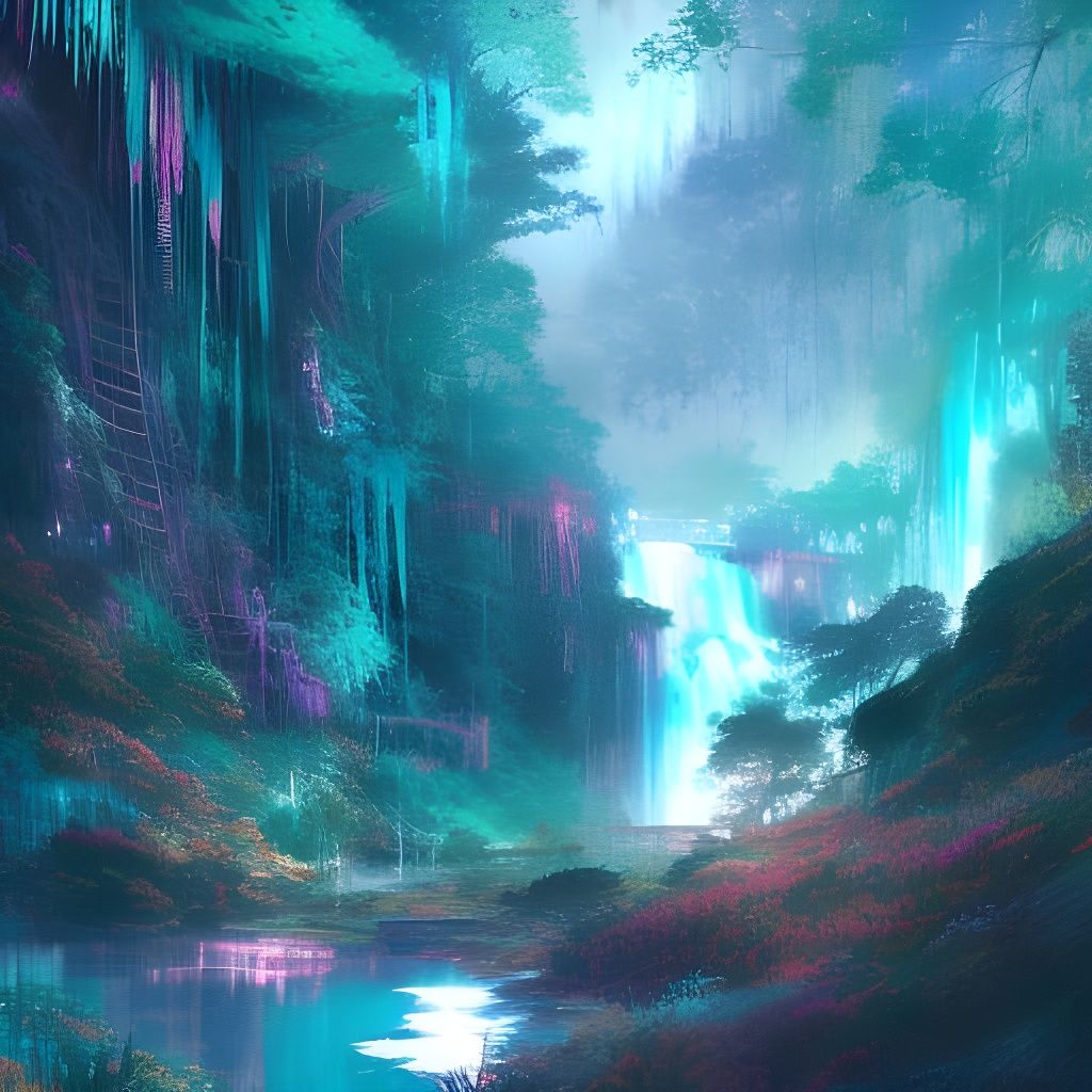 Waterfall? - AI Generated Artwork - NightCafe Creator