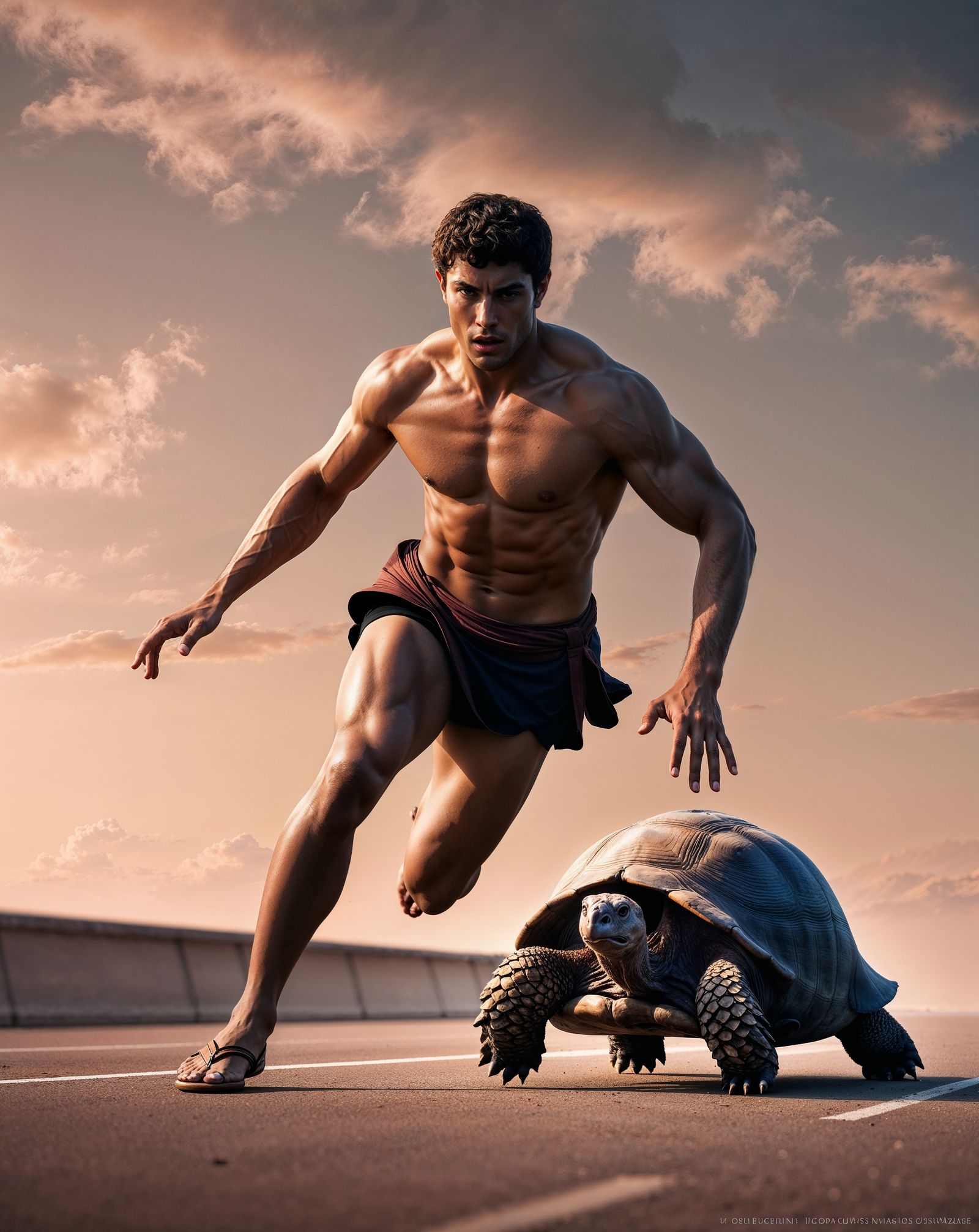 Race between Achilles and the tortoise
