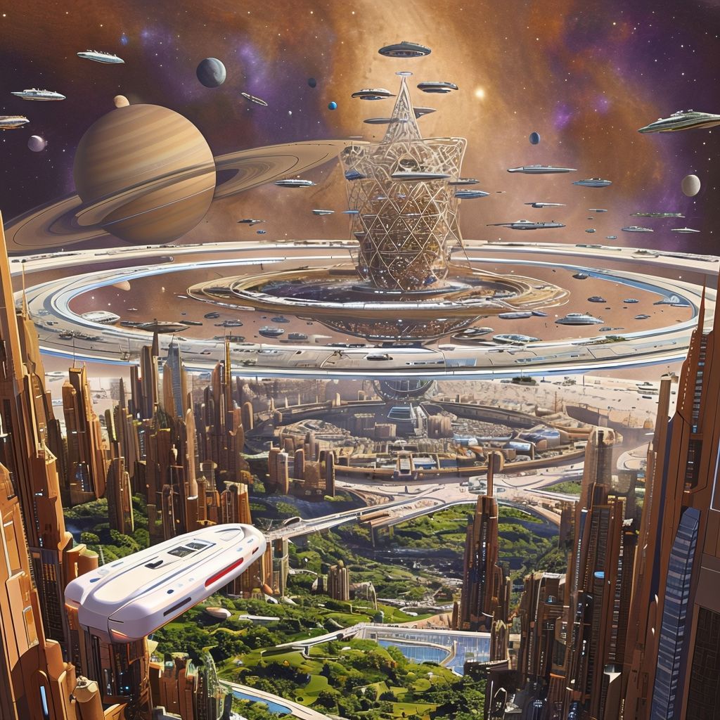 Multi-level Mega Space City Called Efre Scridet In The Charlie Quadrant Sector Of The Milky Way